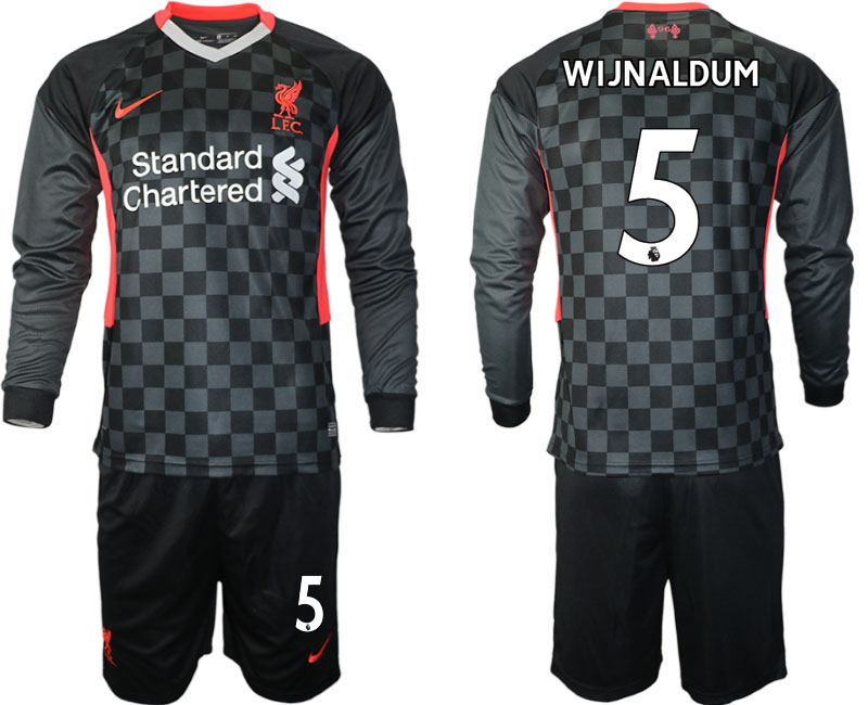 Men 2021 Liverpool away long sleeves #5 soccer jerseys